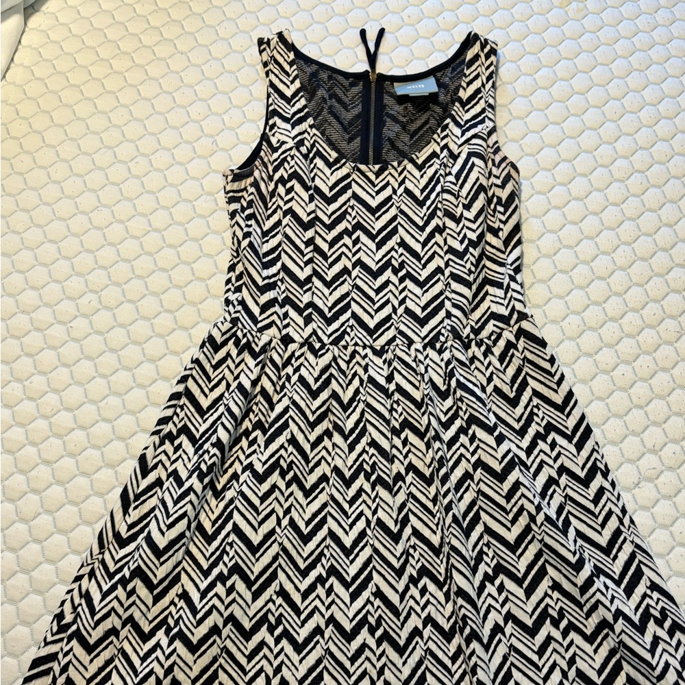 Maeve Navy and white mini dress.